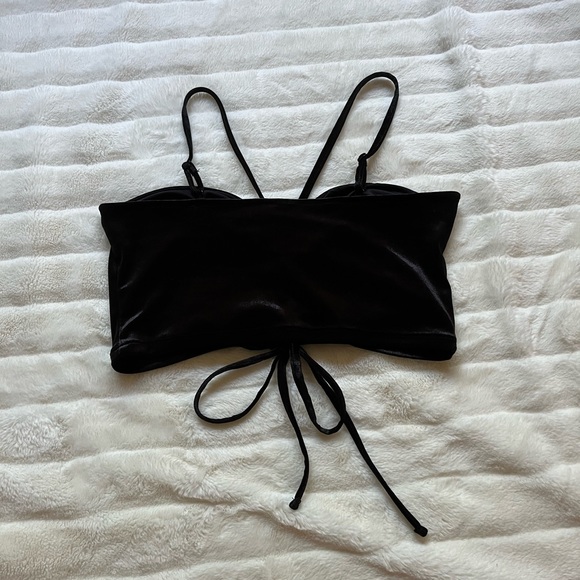 Garage black velvet tank top - Picture 4 of 4